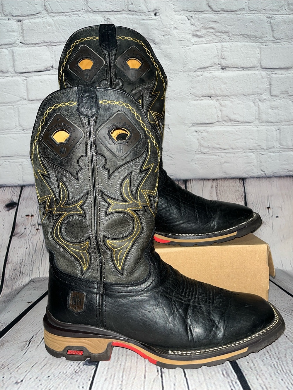 Nokota Horse Men’s Western Bryson H18 Bisonte Gati 3D Leather Cowboy Boots